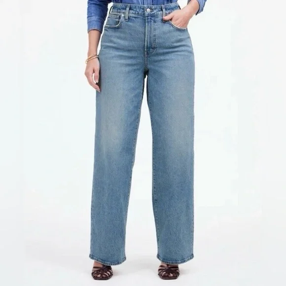 MADEWELL Curvy Perfect Vintage Wide-Leg Jeans Women’s Size 25 - Picture 1 of 13
